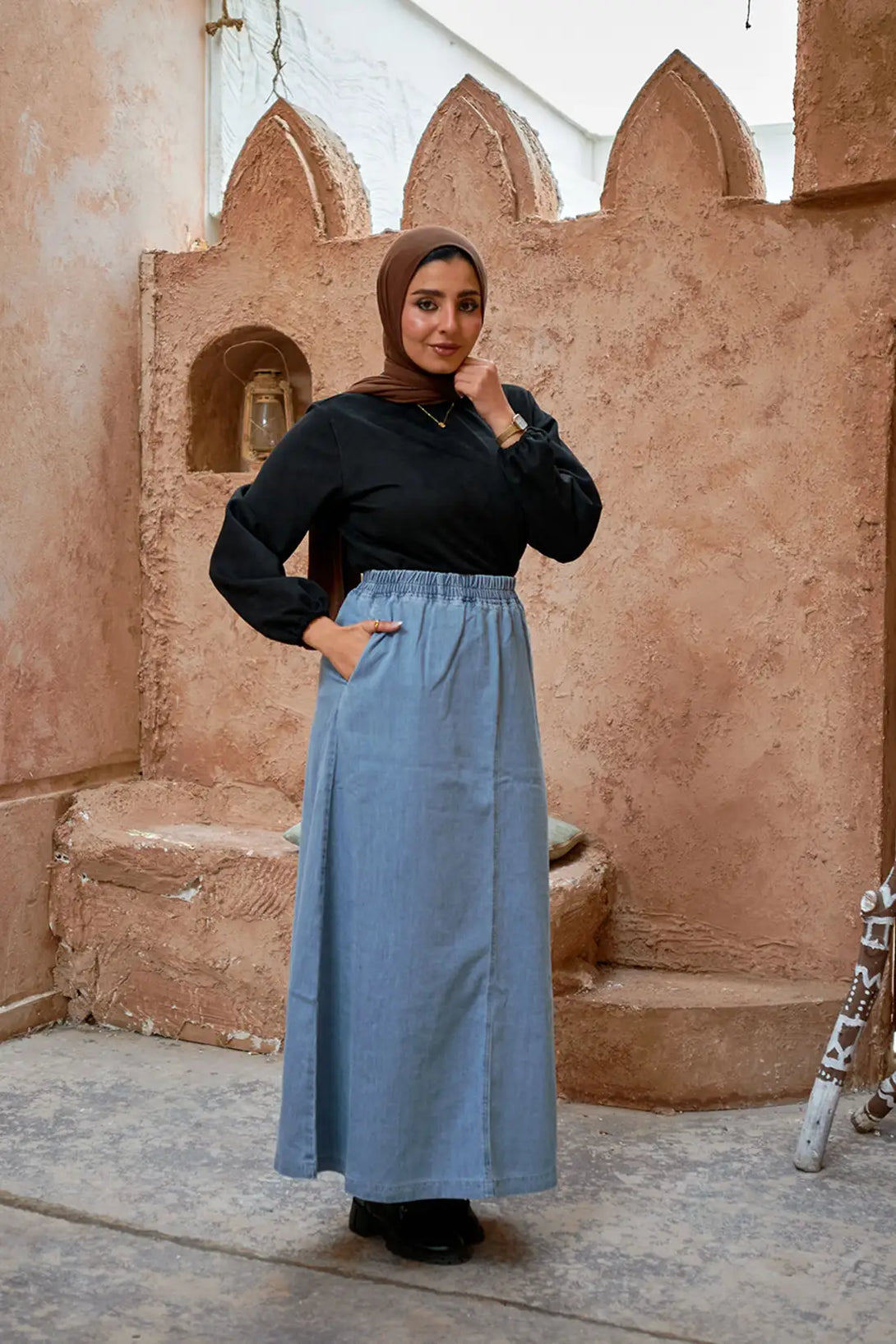 جيب جينز تركي - Basic Denim skirt