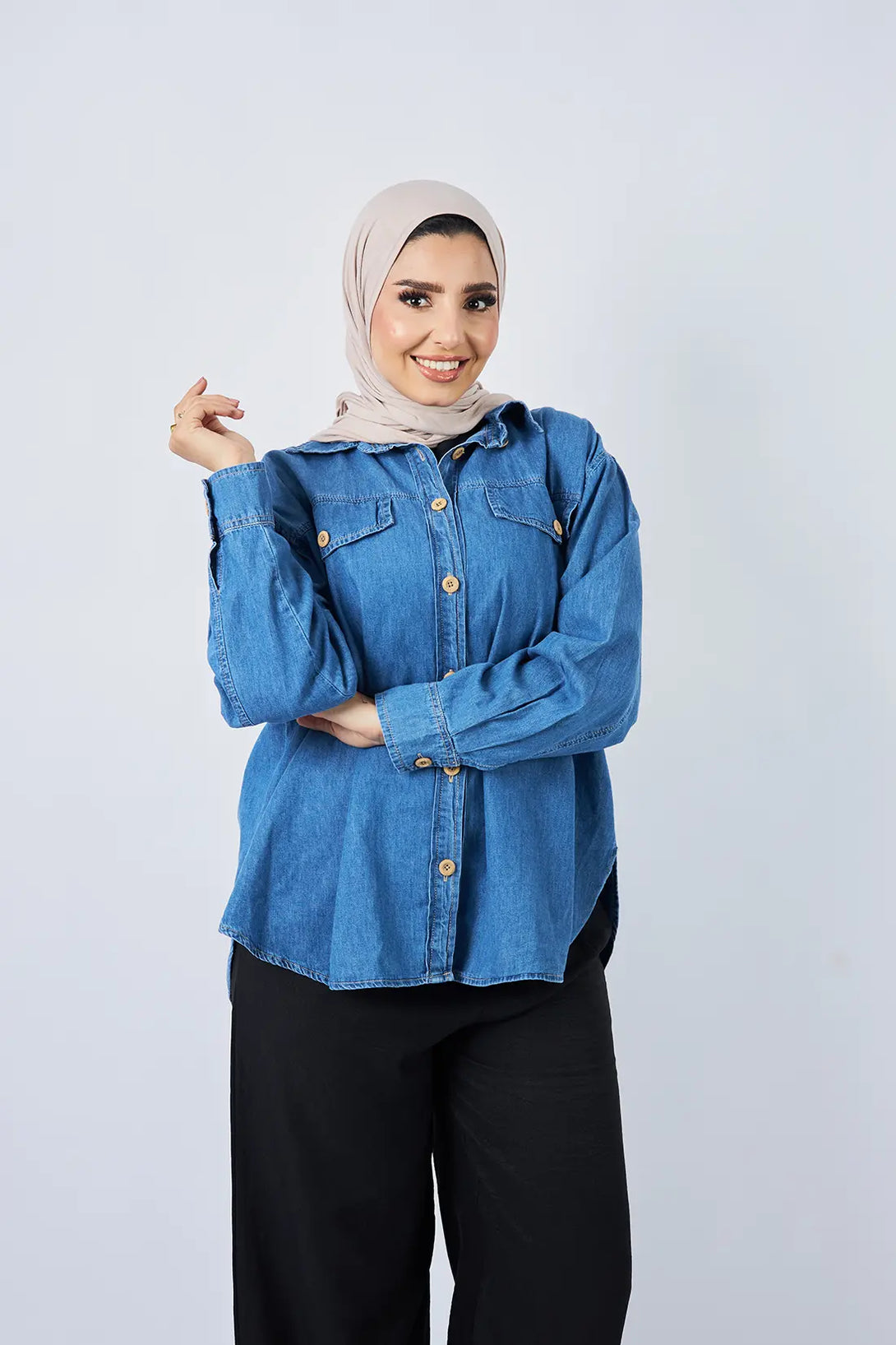 Denim Chemise - شميز جينز