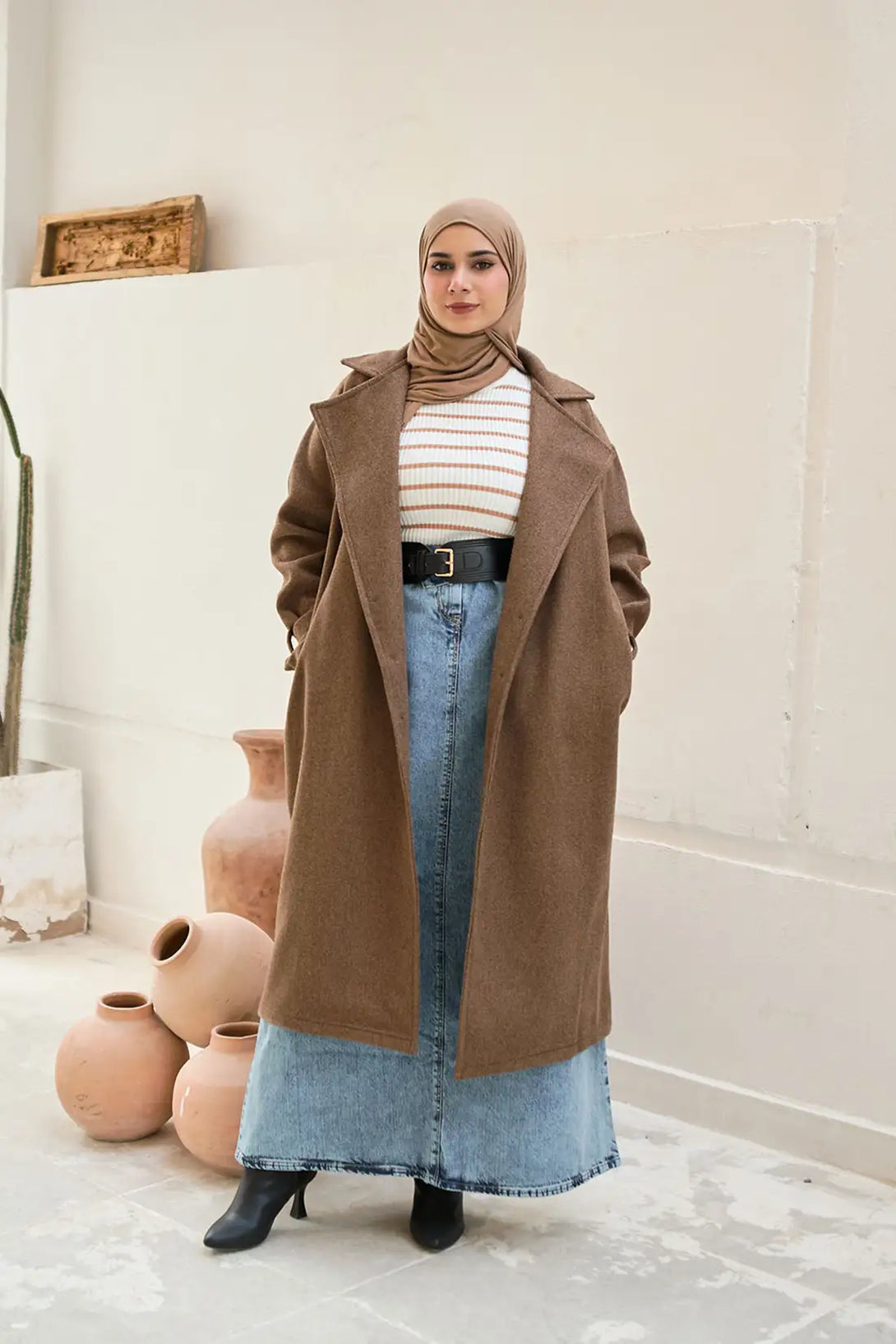جيب جينز تركـي  - Aline denim skirt