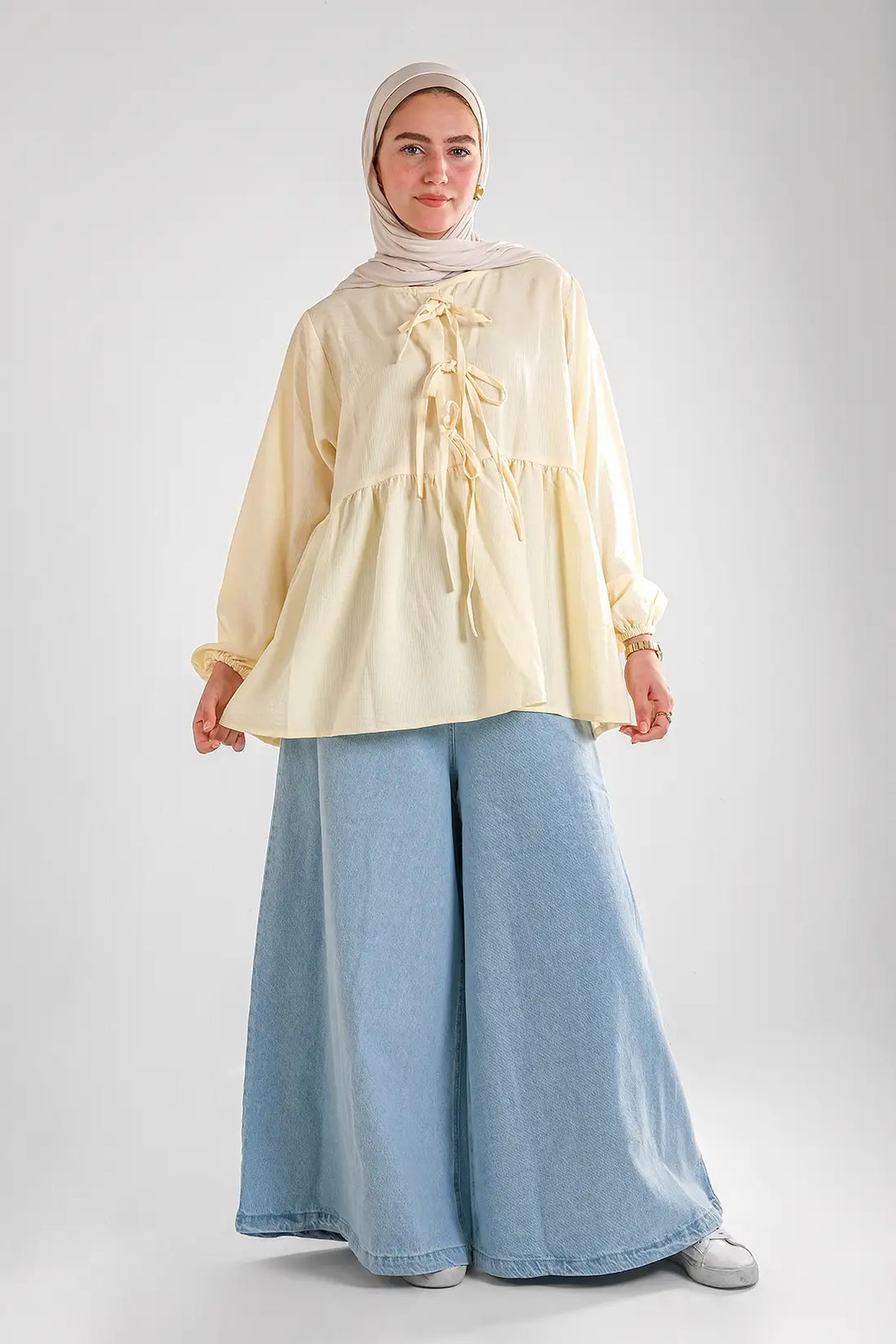 Denim wide leg Pants