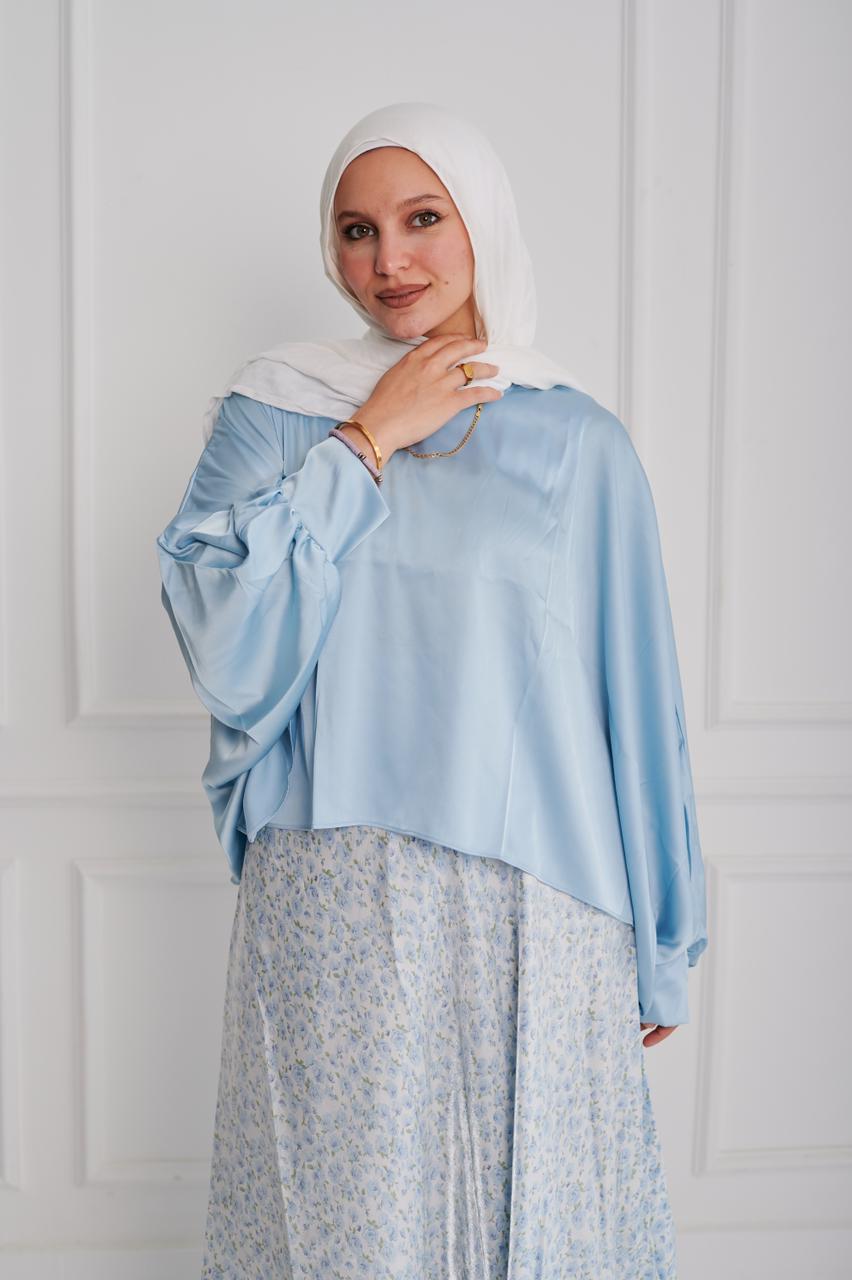 Satin Cape blouse - صيف 2024