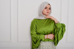 Satin Cape blouse - صيف 2024