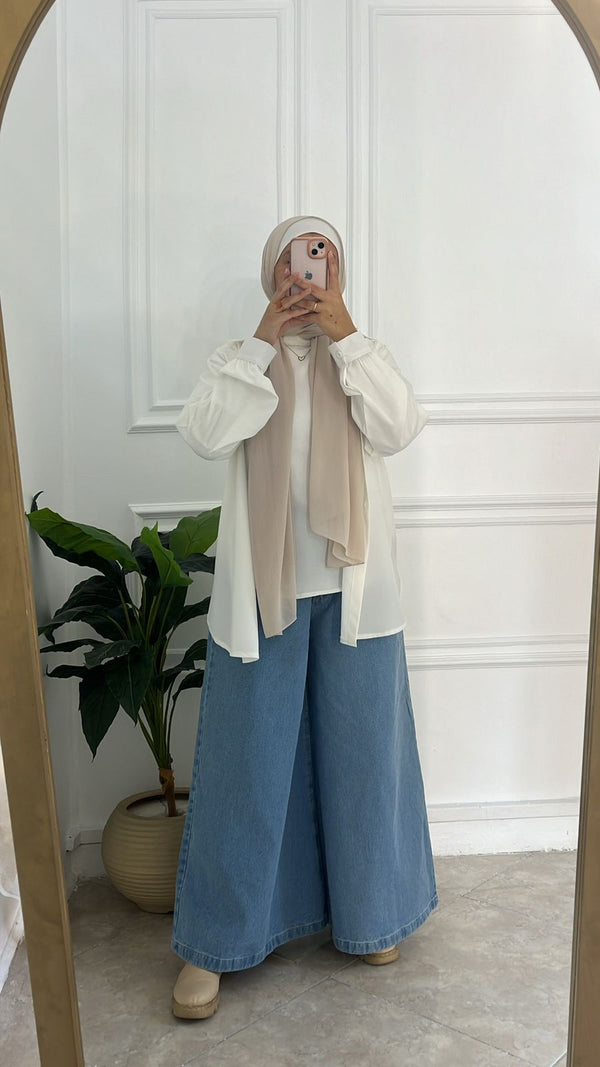 Denim wide leg Pants