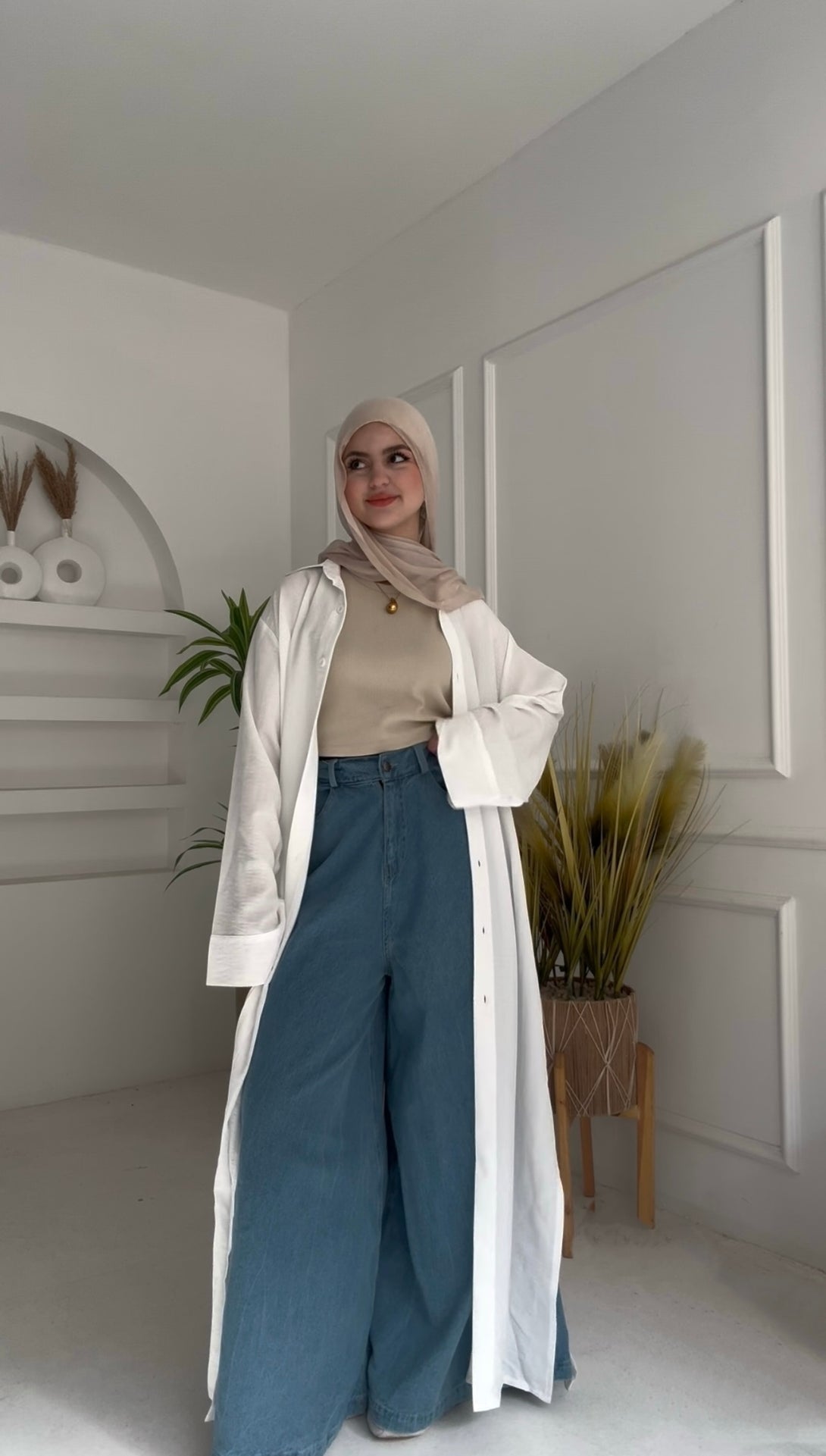 Denim wide leg Pants