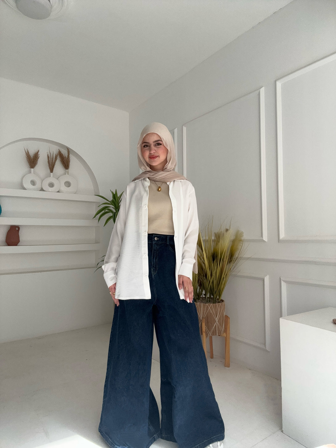 Denim wide leg Pants
