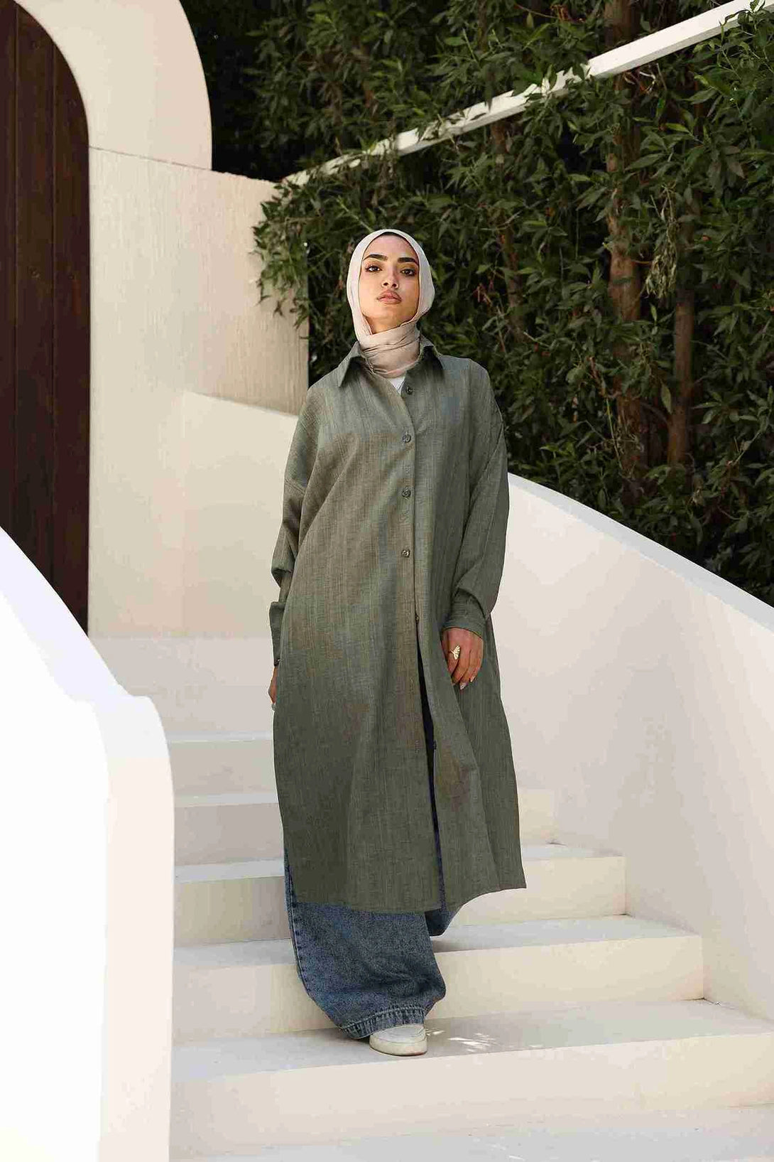 Embroidery long shirt