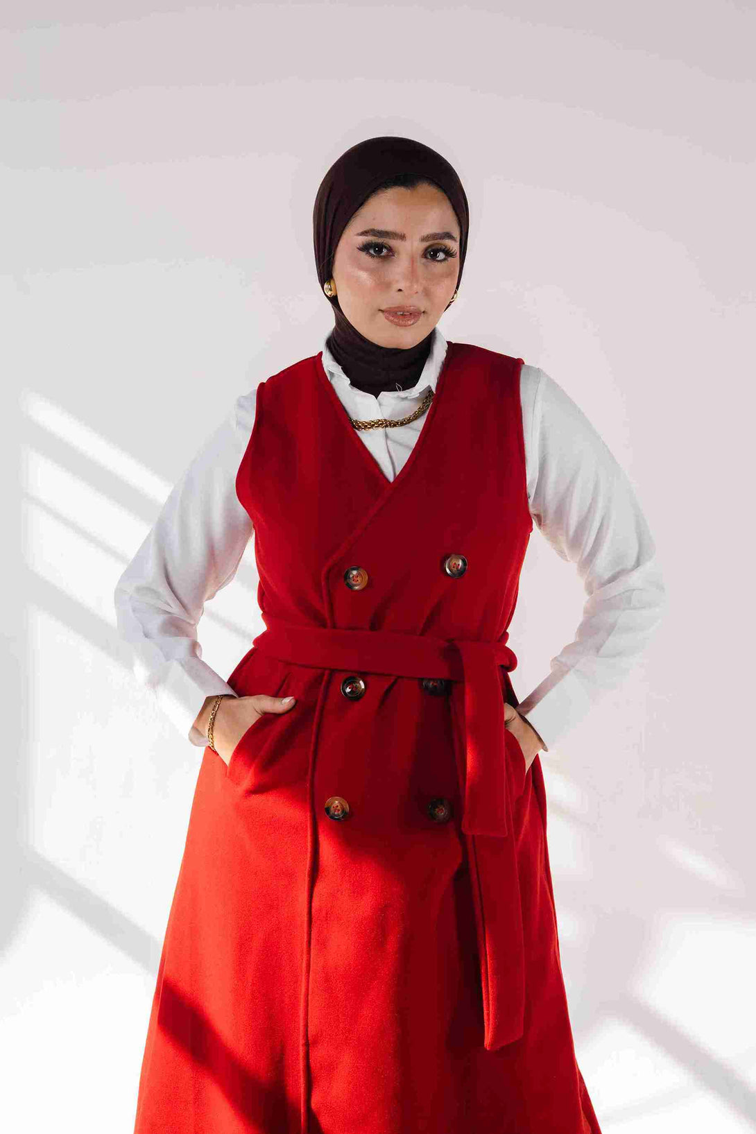 Seleeveless Long Coat -شتاء2026