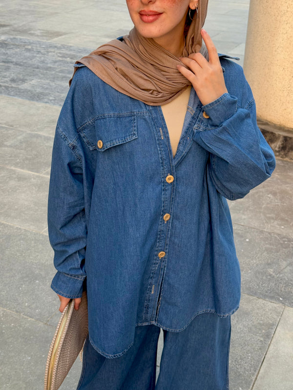 Denim Chemise - شميز جينز