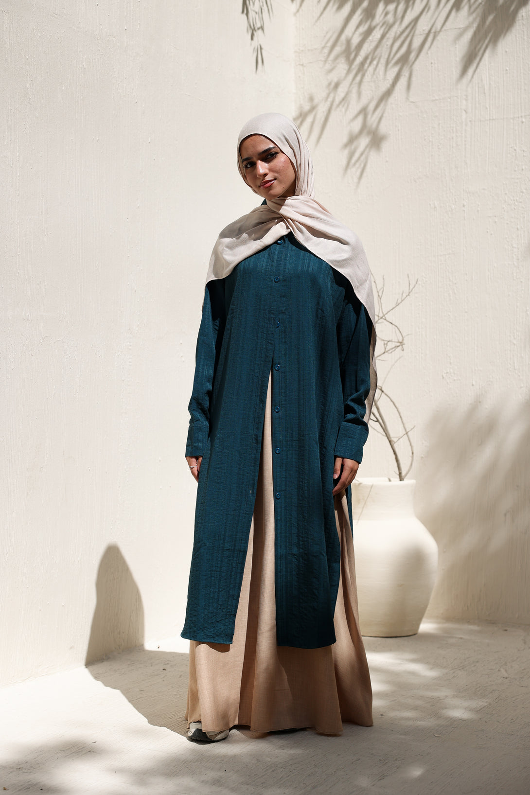 Embroidery long shirt