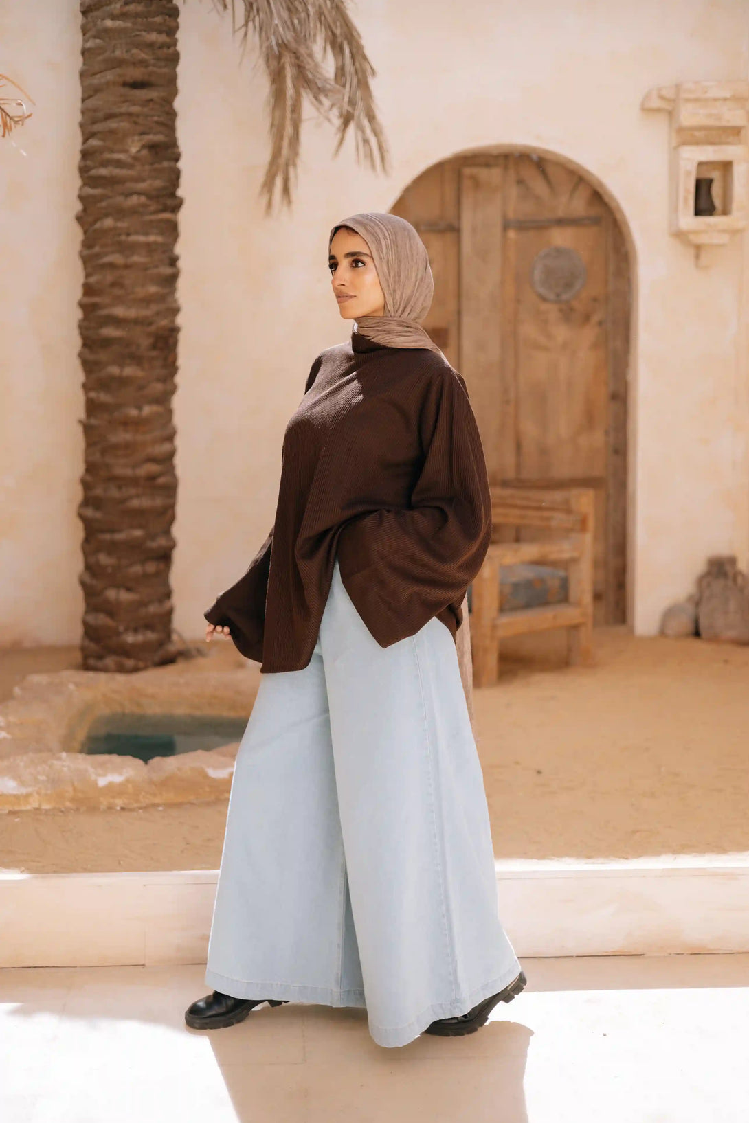 Denim wide leg Pants