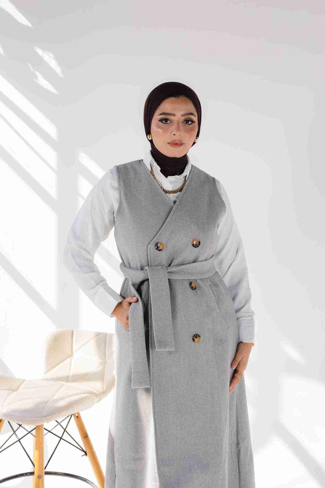 Seleeveless Long Coat -شتاء2026