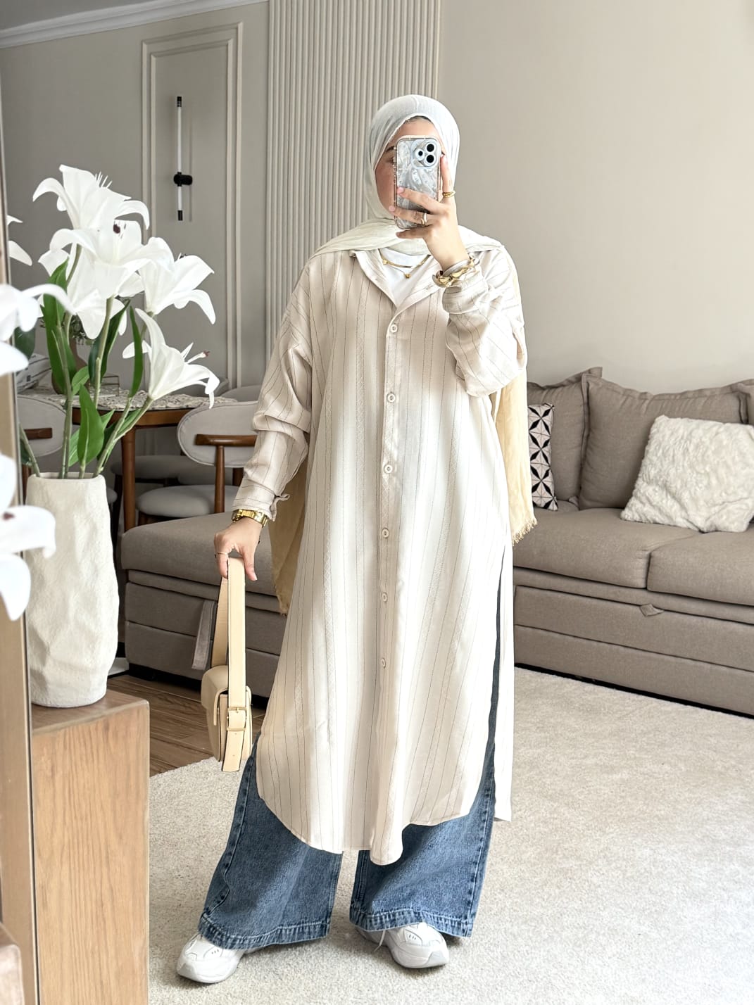 Embroidery long shirt
