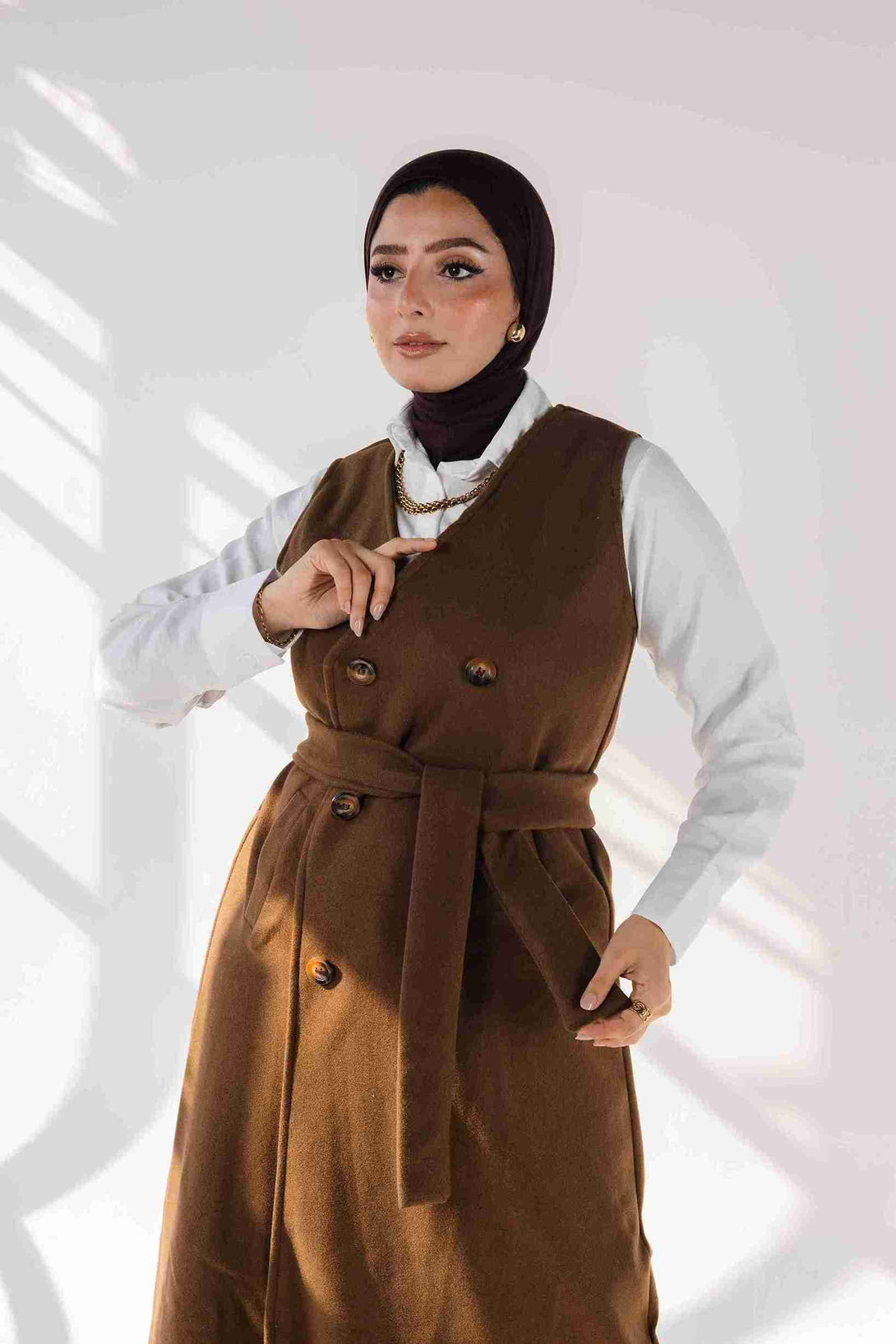 Seleeveless Long Coat -شتاء2026