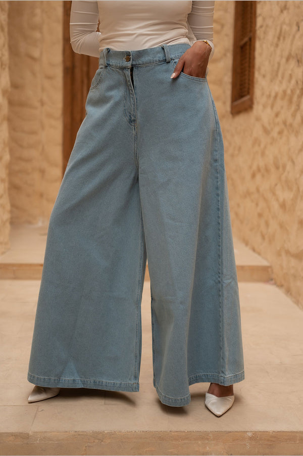 Denim wide leg Pants